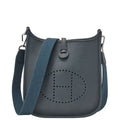 Hermes Evelyne TPM Shoulder Bag Taurillon Clemence Blue Orage