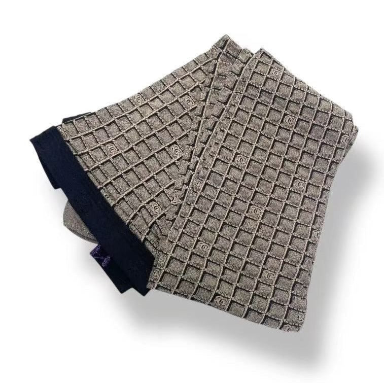 Chanel Stockings CC Logo Tights Gray 3 Shoulder Bag — view 4