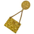 Chanel CC Logo Brooch Gold Plated