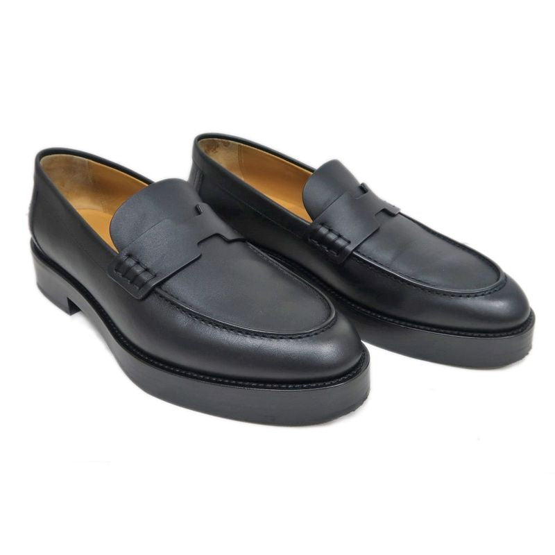 Hermes Moccasins Z Size 36 1 2 Black Leather Shoes — view 2