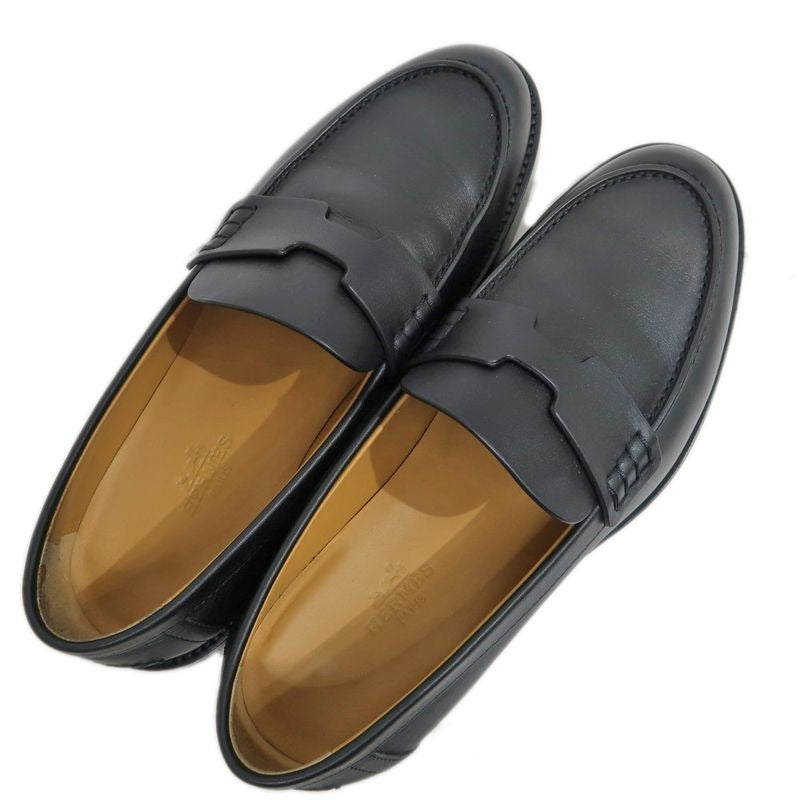 Hermes Moccasins Z Size 36 1 2 Black Leather Shoes — view 7