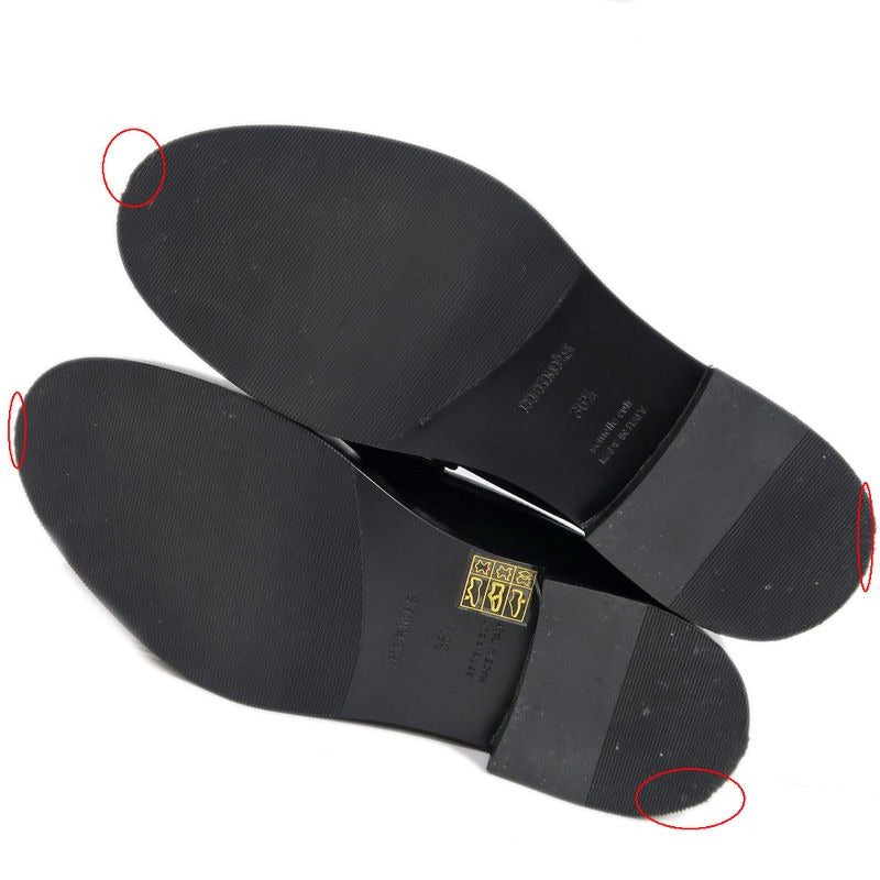 Hermes Moccasins Z Size 36 1 2 Black Leather Shoes — view 8