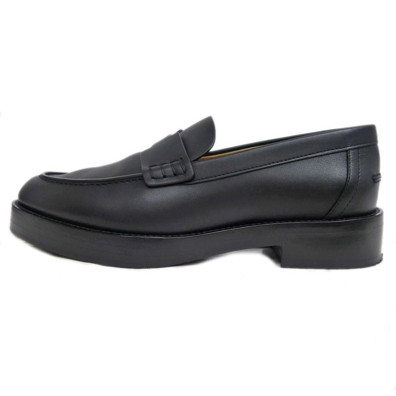 Hermes Moccasins Z Size 36 1 2 Black Leather Shoes