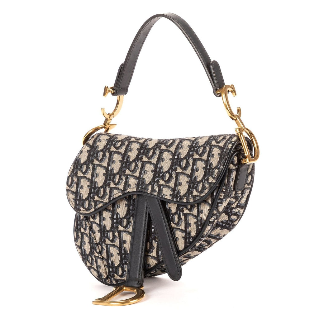 Dior Oblique Saddle Navy Diorissimo Canvas Shoulder Bag — view 2