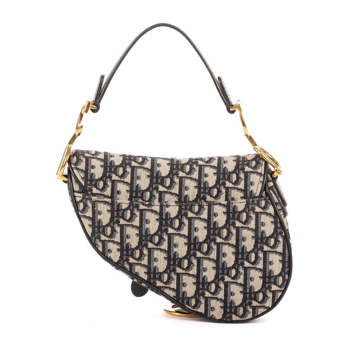 Dior Oblique Saddle Navy Diorissimo Canvas Shoulder Bag — view 5