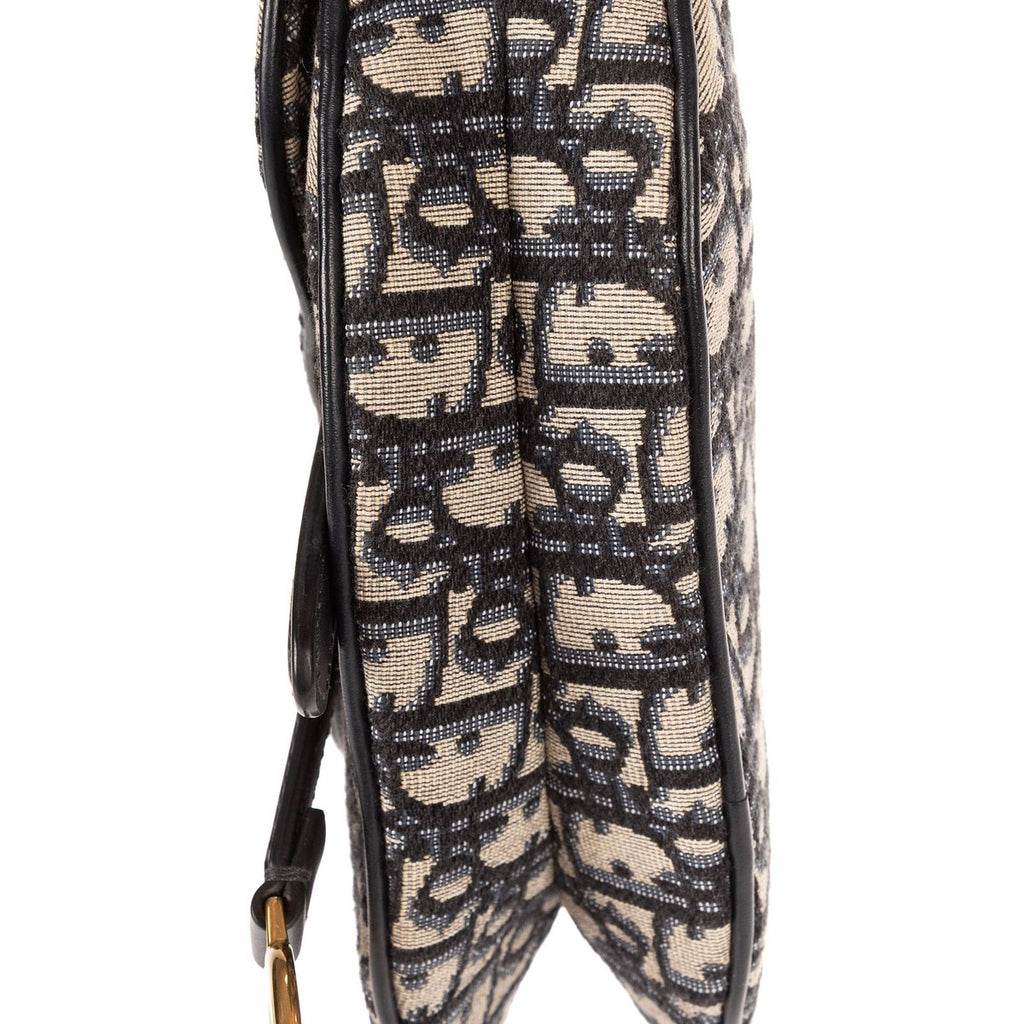 Dior Oblique Saddle Navy Diorissimo Canvas Shoulder Bag — view 8