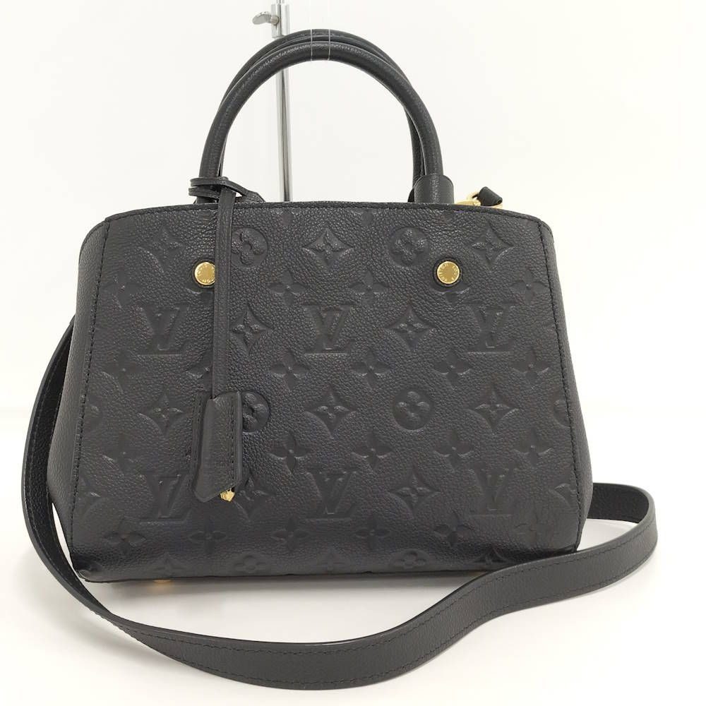 Louis Vuitton Montaigne BB 2-Way Bag Monogram Empreinte Noir Black