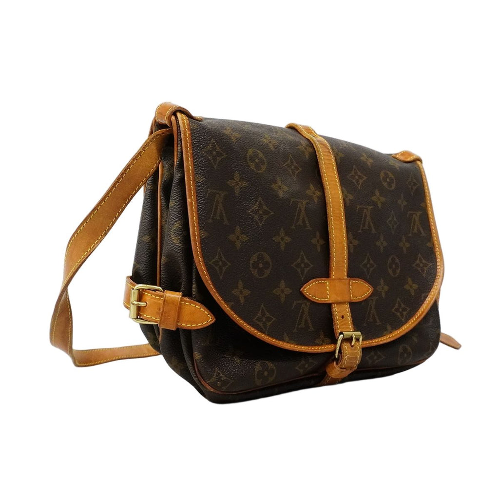 Louis Vuitton Shoulder Bag Monogram Saumur 30 Brown — view 2