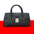 Louis Vuitton Segur PM Epi Logo Leather Mini Boston Bag Black