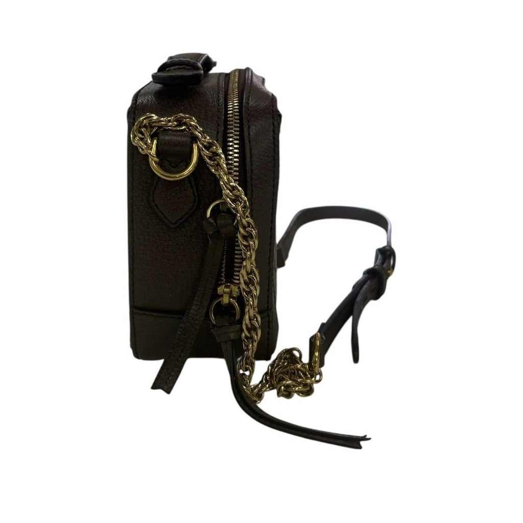 Gucci Ophidia Brown Gold GG Supreme Canvas Leather Shoulder Bag — view 3