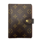 Louis Vuitton Monogram Agenda PM Notebook Cover Gold Hardware