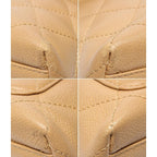 Chanel Handbag Gold Caviar Leather Quilted Top Handle — view 5