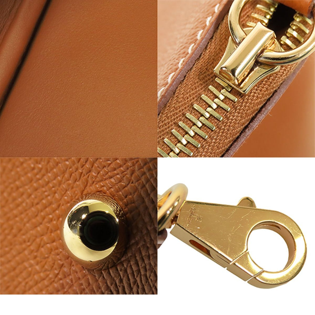 Hermes Bolide 1923 30 Gold Epsom 2-Way Shoulder Bag — view 8