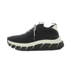 Prada Re-Nylon Gabardine Sneakers 36.5 Black Quilted Upper Lug Sole Mid Cut RI