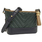 Chanel Gabriel de Chain Shoulder Bag Leather Green