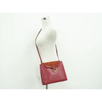 Dior Leather Shoulder Bag Pochette Red — view 6