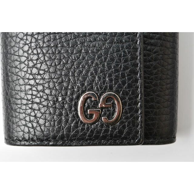 Gucci Key Case Holder 6-stack Leather GG Logo Black Silver — view 3