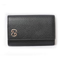 Gucci Key Case Holder 6-stack Leather GG Logo Black Silver