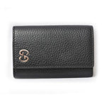 Gucci Key Case Holder 6-stack Leather GG Logo Black Silver