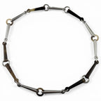 Hermes Molle Buffalo Horn Silver Necklace Brown — view 3