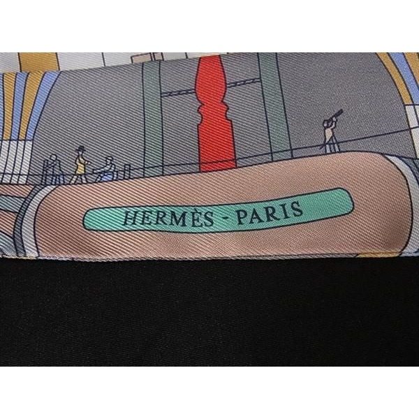 Hermes les Folies du Ciel Twilly Silk Ribbon Scarf Gray — view 3