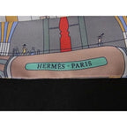 Hermes les Folies du Ciel Twilly Silk Ribbon Scarf Gray — view 3