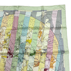 Hermes Carre 90 Scarf le Monde Est Vaste Pattern 100% Silk Green — view 3