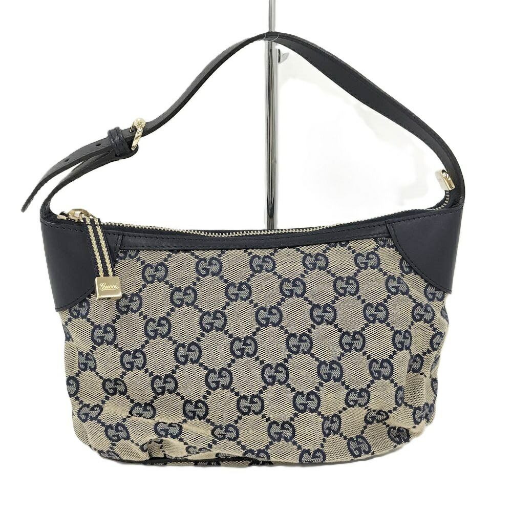 Gucci Pouch GG Canvas Leather Navy