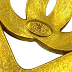 Chanel Square CC Logo Brooch Gold — view 4