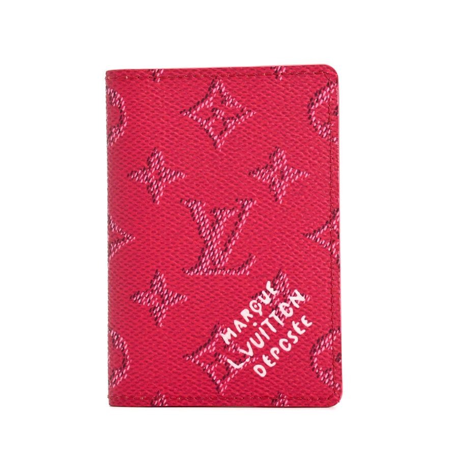 Louis Vuitton Card Case Organizer de Poche Red Rose Pondi Sherry