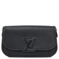 Louis Vuitton Shoulder Bag Buci NM Epi Leather Noir Silver Black Purple