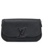 Louis Vuitton Shoulder Bag Buci NM Epi Leather Noir Silver Black Purple