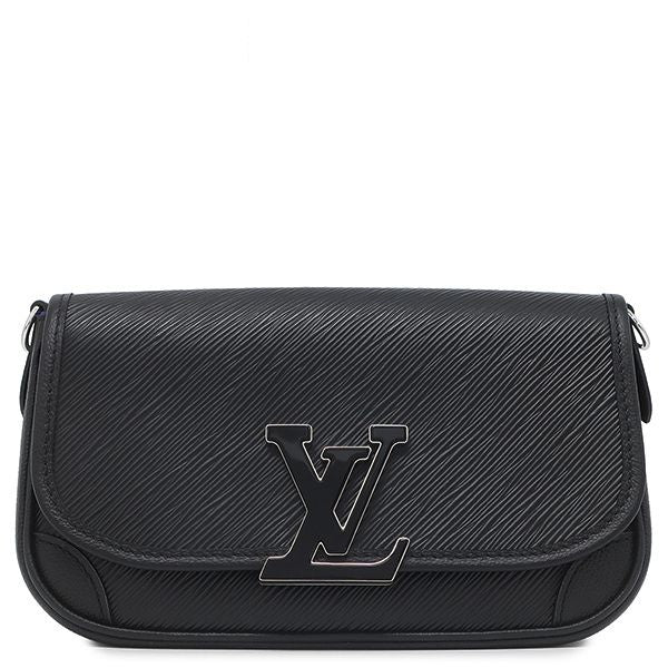 Louis Vuitton Shoulder Bag Buci NM Epi Leather Noir Silver Black Purple