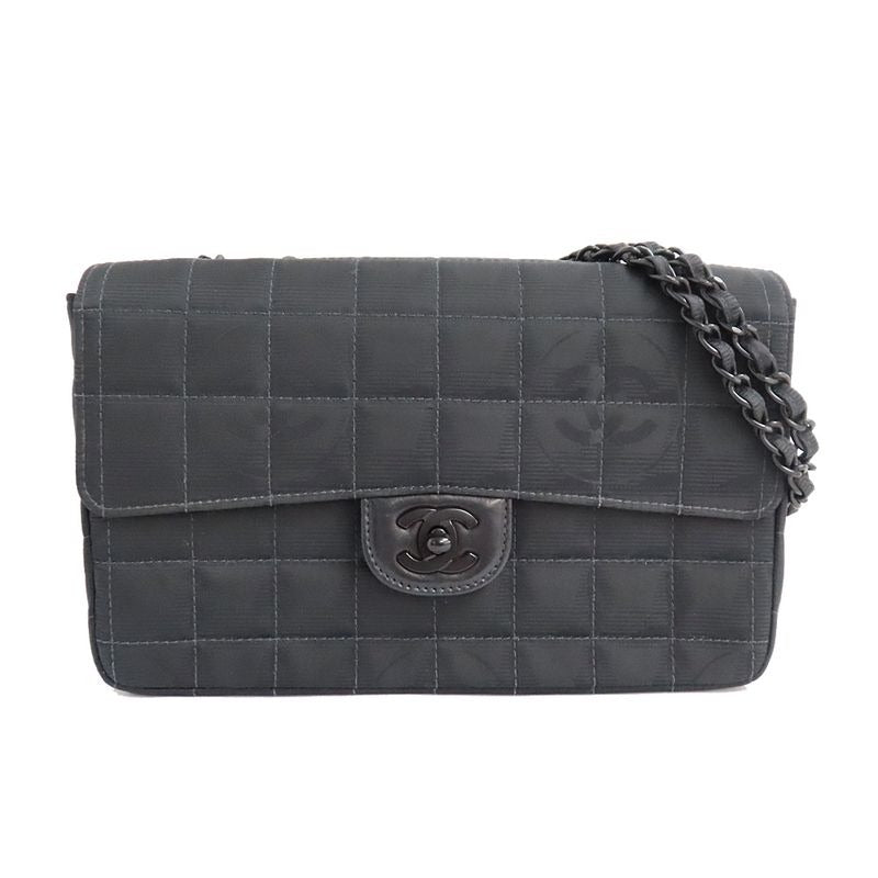 Chanel Vintage New Travel Line All Black Chain Shoulder Bag — view 2