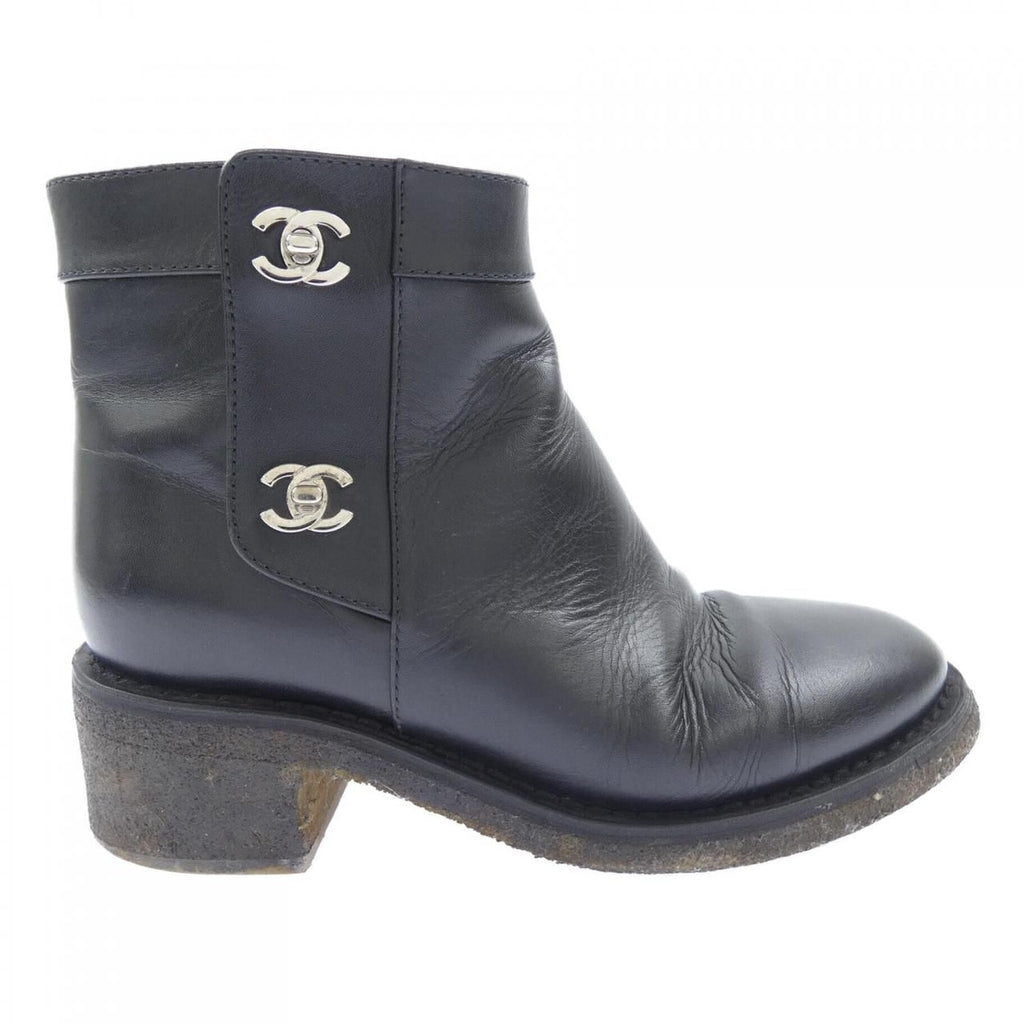 Chanel Turnlock Boots Black 37