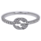 Gucci Interlocking GG Ring No 9 750 WG Full Eternity Diamond — view 2