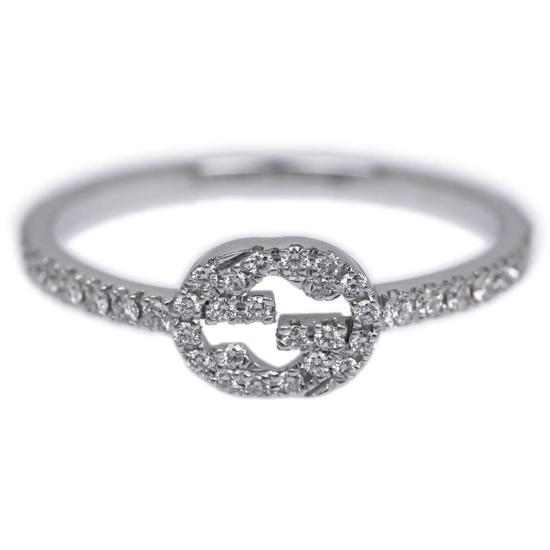 Gucci Interlocking GG Ring No 9 750 WG Full Eternity Diamond