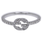 Gucci Interlocking GG Ring No 9 750 WG Full Eternity Diamond