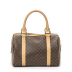 Celine Mini Boston Beige Brown Macadam Canvas Shoulder Bag — view 5