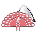 Hermes Petit Ash Peacock Fishbone Pink Green Pendant
