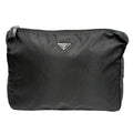 Prada Tessuto Nylon Pouch Large Triangle Logo Black