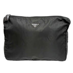 Prada Tessuto Nylon Pouch Large Triangle Logo Black