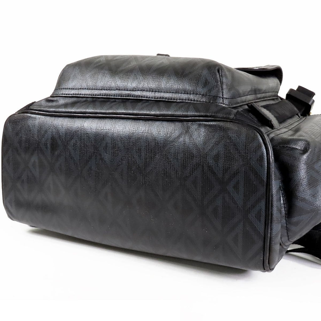 Dior CD Diamond Hit the Road Backpack Black Gray Leather — view 3