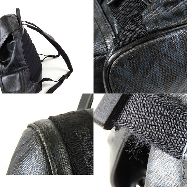 Dior CD Diamond Hit the Road Backpack Black Gray Leather — view 5
