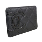 Chanel Card Case Cambon Lambskin Black Cles Dies — view 2