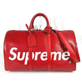 Louis Vuitton Boston Bag Keepall Bandouliere 45 Epi Leather Red