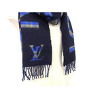 Louis Vuitton Scarf Echarpe Check with Blue Based 90% Wool — view 3