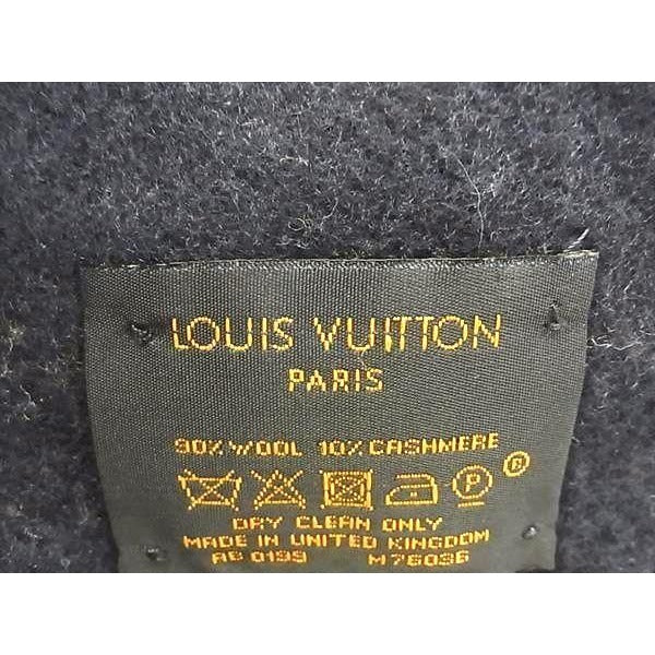 Louis Vuitton Scarf Echarpe Check with Blue Based 90% Wool — view 4