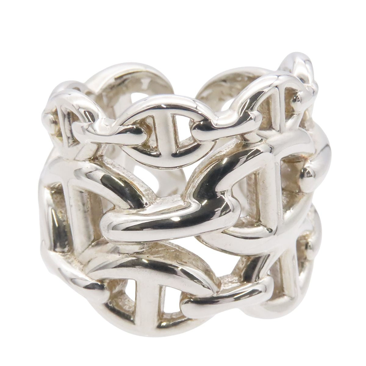 Hermes Chaine D'ancre Enchainee GM Silver 50 Ring — view 2