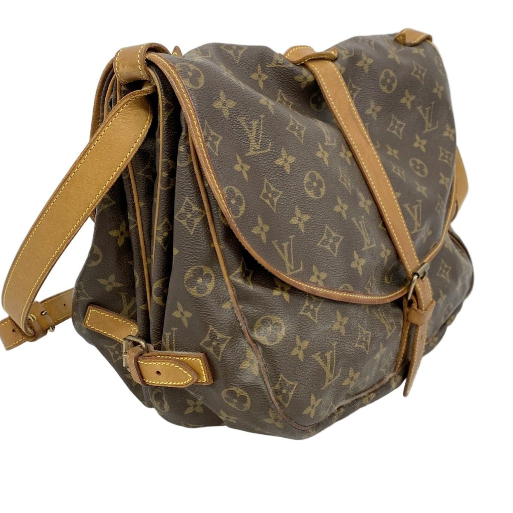 Louis Vuitton Shoulder Bag Monogram Saumur 35 Brown — view 2
